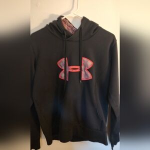 Under Armour Black Hoodie with Pink Logo